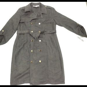 BRAND NEW WITH TAGS VICKY TIEL TRENCH COAT SIZE L